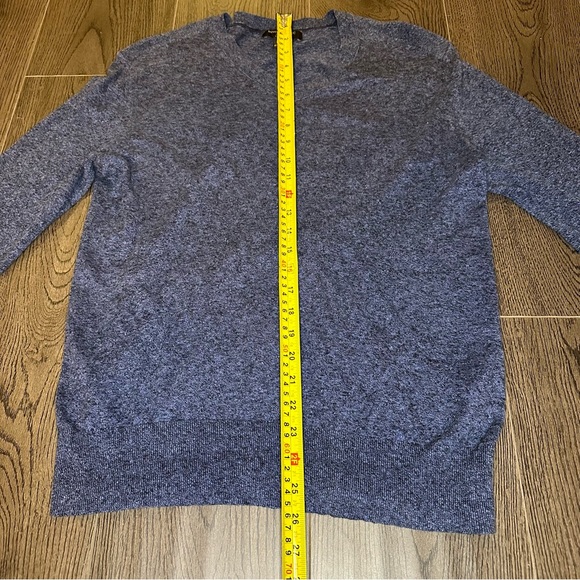 Banana Republic Sweater Mens Medium Blue Silk Linen Long Sleeve V-Neck P… - Picture 5 of 6